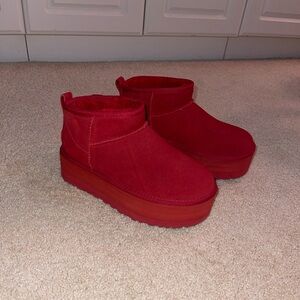 UGG Red Platform Boots
